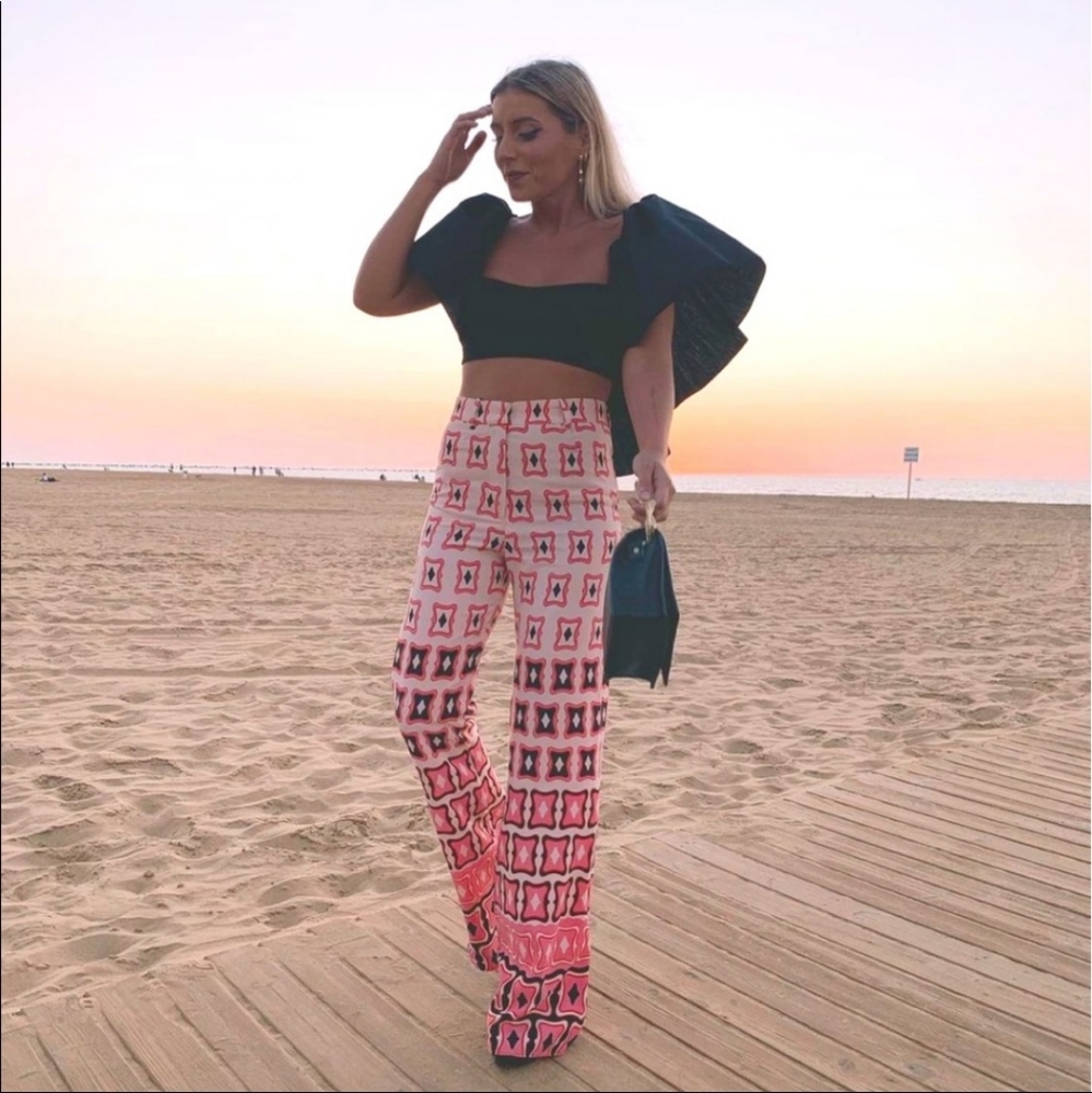 Zara Printed flare pants - Picture 15 of 16